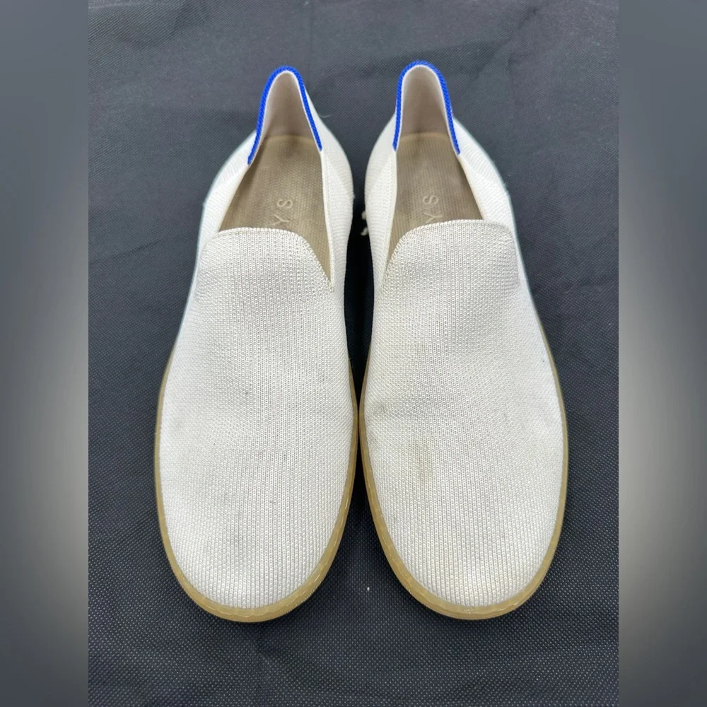 Rothy's Original Slip On Sneaker white navy‎ 9.5